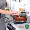 thumbnail image 5 of NutriChef 11 Piece Nonstick Diamond Pattern Kitchen Cookware Set, Gray, 5 of 8