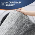 thumbnail image 6 of Buganda Bathroom Rugs Sets 2 Pieces, Soft Absorbent Microfiber Bath Mat And U-Shaped Contour Toilet Rug, Non-Slip Washable Bath Rugs (24"x16"+24"x20", Grey), 6 of 9