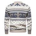 thumbnail image 4 of LOVZFMLL Chandails pour Hommes, Chandail à Col Rond en Acrylique Imprimé Mode, Décontracté Extensible, Hauts d'Hiver Chauds, Vêtements d'Automne, 4 of 6