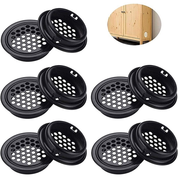 Rejilla de ventilación redonda de acero inoxidable Rejilla de ventilación de acero inoxidable Rejilla de ventilación redonda de acero inoxidable 10 piezas Rejilla de ventilación negra para