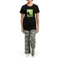 thumbnail image 4 of CafePress - Green Crow Women's Dark Pajamas - Women's Short Sleeve Print T-Shirt and Pants Dark Cotton Pajama Set, 4 of 7