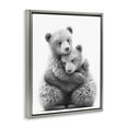 thumbnail image 3 of Stupell Industries Two Hugging Bears Animals & Insects Painting Gray Floater Framed Art Print Wall Art, 17 x 21, 3 of 9