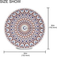 thumbnail image 3 of Coolnut 60" Mandala Outdoor Round Tablecloth, Waterproof Spillproof Polyester Fabric Table Cover with Zipper Umbrella Hole for Patio Garden Dining Party, 3 of 7