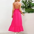 thumbnail image 4 of FAIWAD Sundresses for Women Sleeveless Backless Spaghetti Strap Maxi Dress Ruched Flowy Long Dress, 4 of 7