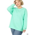 thumbnail image 2 of Zenana Women & Plus Basic Long Sleeve Round Neck Raglan Pullover Sweatshirts Top, 2 of 3