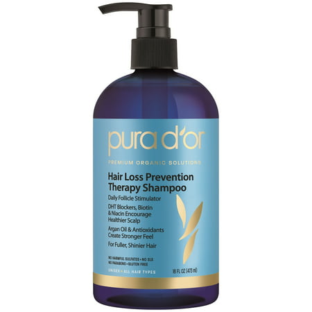 Pura D'Or® Organic Hair Loss Prevention Therapy Premium Shampoo 16 fl. oz. (Best Organic Shampoo For Hair Loss)