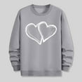 thumbnail image 4 of Gamivast Plus Size Valentine Shirts for Men Oversized Heart Graphic Long Sleeve Shirt Casual Holiday Crewneck Sweatshirts Soft Valentines Pullover, 4 of 6