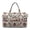 Aztec Geometric Print, variant on Large Quilted Duffle Bag for Women, Colorful Floral Weekender Overnight Bag Travel Carry On Bag, Gym Dance Tote with Luggage Sleeve & Zipper Pockets