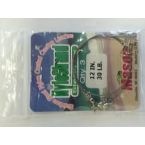 Mason NYLOSTRAND Bright 12" Fishing Leaders, 30 Lb., 3 Count