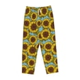 thumbnail image 4 of Goofa Sunflowers Printed Soft Pajama Pants for Women, Wide Leg Comfy Casual Lounge Yoga Pants-XX-Large, 4 of 9