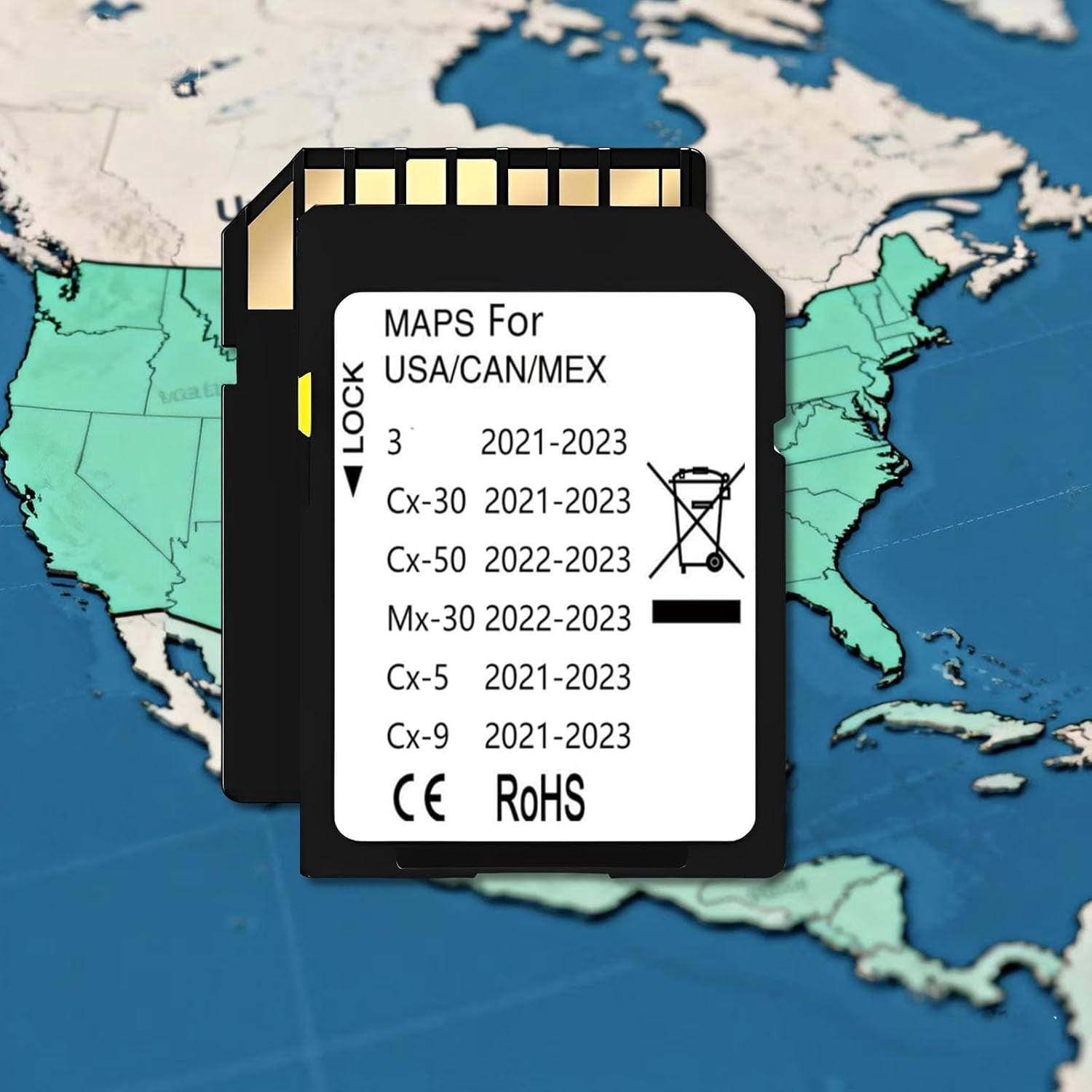Latest Navigation sd Card Compatible with Maz*da Cx50(2022-2023), Cx30(2021-2023),3(2021-2023), Cx5(2021-2023), Cx9(2021-2023), Cx30(2021-2023), Cx50(2022-2023), Mx30(2022-2023)