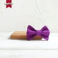 thumbnail image 3 of Cat Collar Personalized Design Purple Velvet Pet Collar-L, 3 of 5