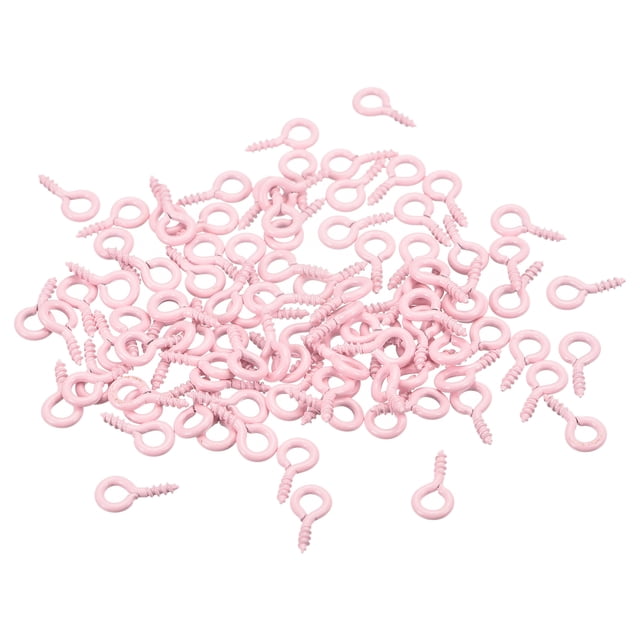 500uds Pequeño Tornillo Ojo Pasadores Ganchos Mini Ojales Tornillos Roscados, 5x10x1,2mm Autorroscante Tornillo para Joyería Fabricación Accesorios Bricolaje Artesanía, Claro Rosa Unique Bargains alfileres de ojo para hacer joyas