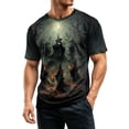 thumbnail image 5 of IAJDKMEK Men's Halloween Graphic Tee - Short Sleeve Crewneck Lightweight Breathable, Funny Print Summer Shirts for Men, Casual T-Shirts for Party,Light Gray M, 5 of 7