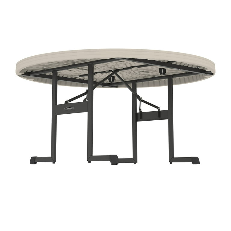 ホールディングテーブル Lifetime 60 Inch Round Folding Table, Indoor/Outdoor, Almond