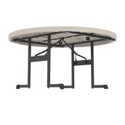 Lifetime 60 Inch Round Folding Table, Indoor/Outdoor, Almond, Professional Grade
