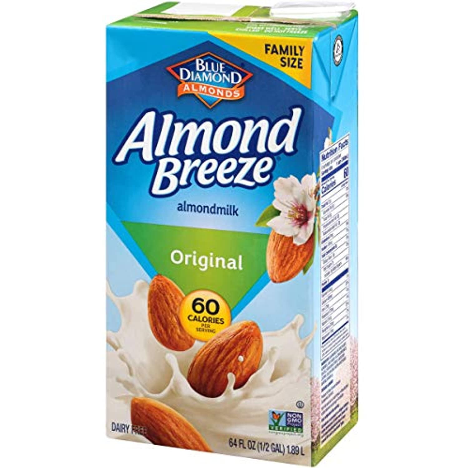 Almond Breeze Dairy Free Almondmilk, Original, 64 Ounce (Pack Of 8