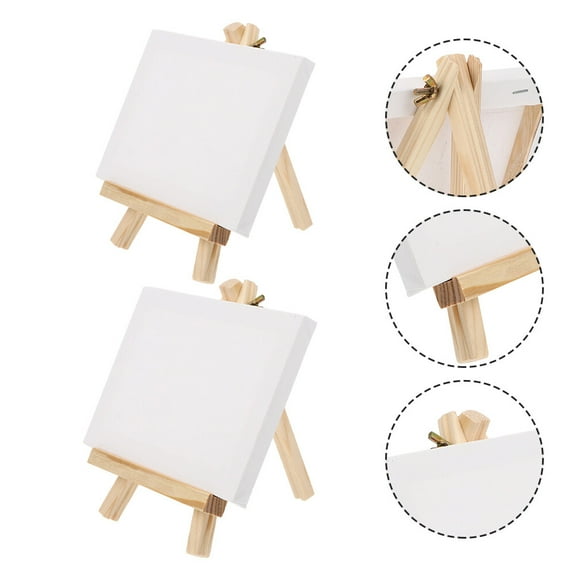 Masteelf 2 Sets Display Easel Picture Tabletop Easel Student 15X8cm White
