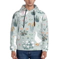 thumbnail image 2 of Bingfone Goose And Doodle Flowers Men'S Drawstring Hoodie Long Sleeve Pocket Sweatshirts-3x-Large, 2 of 9