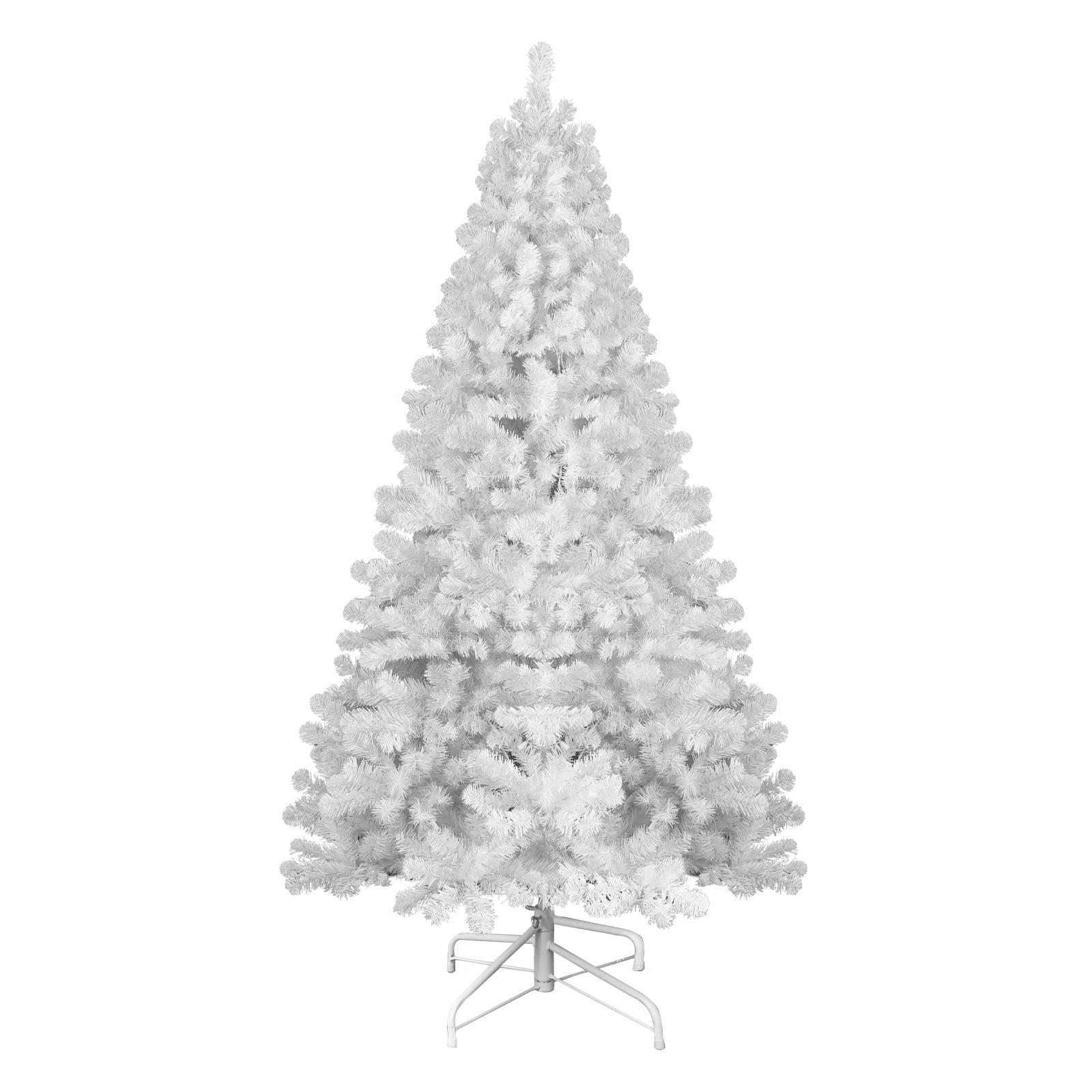 Euroco 9ft White Christmas Tree with Memory Wire, 1910 Tips Hinged Artificial PVC Tree, Easy Assembly Holiday Xmas Tree for Indoor Decor (Ornaments Not Included)