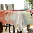 thumbnail image 3 of Coolnut Christmas Snowman Tablecloth, Waterproof Washable Polyester Square Table Cover, Durable Tablecloth for Kitchen Dining Table Party Decor, 54"x54", 3 of 7