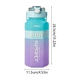 thumbnail image 3 of 2000ML Sports Water Bottle, Dual Drink Gradient Color, Portable Hexagonal Cup, Outdoor Fitness Handle Plastic Bottle, 1 Count, 3 of 6