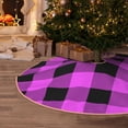 thumbnail image 6 of Daiia Purple Black Buffalo Plaid Drawing Merry Christmas Tree Skirt , Xmas Large Lace-up Tree Skirt, Santa Snowflakes Rustic Home Decorations New Year Party Farmhouse Decor-36", 6 of 7