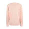 thumbnail image 2 of Vedolay Cropped Sweater Women's Casual Crew Neck Long Sleeve Pullover Knit Sweaters Jumper Tops,Pink M, 2 of 5