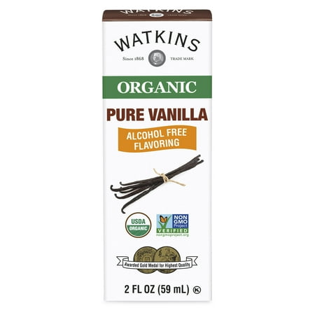 Watkins Organic Pure Vanilla Flavoring  Alcohol Free  2 fl oz (Plastic Container)