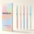 thumbnail image 3 of 5-Pack Rollerball Gel Pens Quick-Dry Ink Multicolor Assorted with Refills Student Office Writing Set, 3 of 5