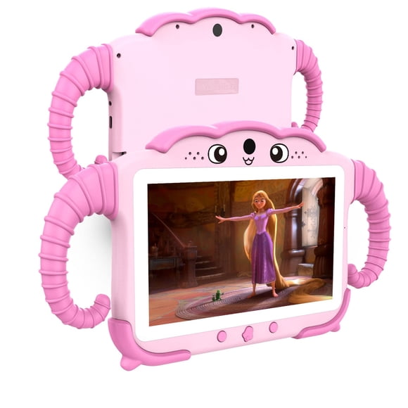 Tableta infantil YosAtoo ZIDS701 de 7 pulgadas con doble cámara WiFi y funda