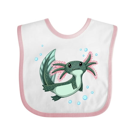 

Inktastic Cute Axolotl Swimming with Bubbles Gift Baby Boy or Baby Girl Bib