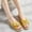 Yellow, variant on AXXD Women Black Sandals Summer Flip-flops Woven Flowers Color Flat Beach Sandals