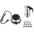 thumbnail image 6 of Electric Espresso Coffee Maker Moka Pot 200ml/4 Cups With Stove Stainless Steel, 6 of 11