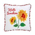 thumbnail image 4 of Sunflower Embroidered Accent Pillow - Hello Sunshine, 4 of 6