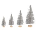 thumbnail image 4 of Worallymy Mini árbol de Navidad para el hogar oficina mesa mini árbol adorno con base redonda decoración de vacaciones plata Worallymy JD735810692, 4 of 7
