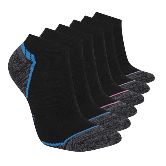 Skechers Women’s Low-Cut Socks with Cushioned Footbed & Mesh Ventilation (6-Pairs)