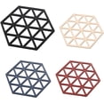 thumbnail image 1 of Tapete hexagonal de silicona para mesa, Protector de silicona resistente al calor, trípode para cocina, posavasos para encimera, 4 Uds., 1 of 5