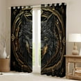 thumbnail image 2 of Manfei Rustic Wolf Print Curtains Pack of 2 (42x84 Each) for Adult, Western Aztec Abstract Curtains Blackout, Bohemian Mandala Animal Bedroom Curtains, Curtains and Drapes Bedroom Decor, 2 of 6