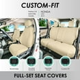 thumbnail image 2 of For 2017-2022 Honda CR-V LX | EX | EX-L FH Group PU Leather Custom Fit Car Seat Covers Water Resistant Full Set - Solid Beige, 2 of 5