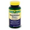 Spring Valley Magnesium Mineral Supplements, Unfloavored, 2 Capsules, 60 Ct