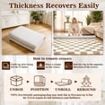 thumbnail image 5 of ZRSDIXK 8'x10' Area Rugs for Living Room, Large Shag Fluffy Rug Checkered Carpet, Beige & White, 5 of 12