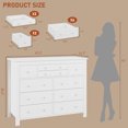 thumbnail image 3 of EDTara Commode en Bois à 10 Tiroirs, Commode Moderne à Texture Naturelle pour Salon, Entrée Ou Bureau, 3 of 8