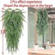 thumbnail image 4 of 2026 2 pcs Artificial Hanging Ferns Plants Vine Fake Ivy Boston Fern Hanging Plant Outdoor UV Resistant Plastic Plants (Green), 4 of 5