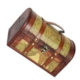 thumbnail image 5 of BESTYASH Antique Treasure Chest De Madera Marrón Para Almacenamiento Y Exhibición, 5 of 5