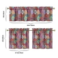 thumbnail image 6 of Boho Kitchen Curtains for Windows – Rustic Tribal Floral Print Cafe Curtains, Vintage Bohemian Geometric Panels for Home Décor, 6 of 6
