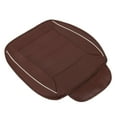 thumbnail image 2 of Gustave PU Leather Car Seat Cushion for Driving, Universal Car Front Seats Cover Protector Pad Breathable Luxury Auto Interior Accessories Office Chair Mat with Storage Pocket "Brown", 2 of 9