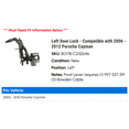 thumbnail image 2 of Left Door Lock - Compatible with 2006 - 2012 Porsche Cayman 2007 2008 2009 2010 2011, 2 of 2