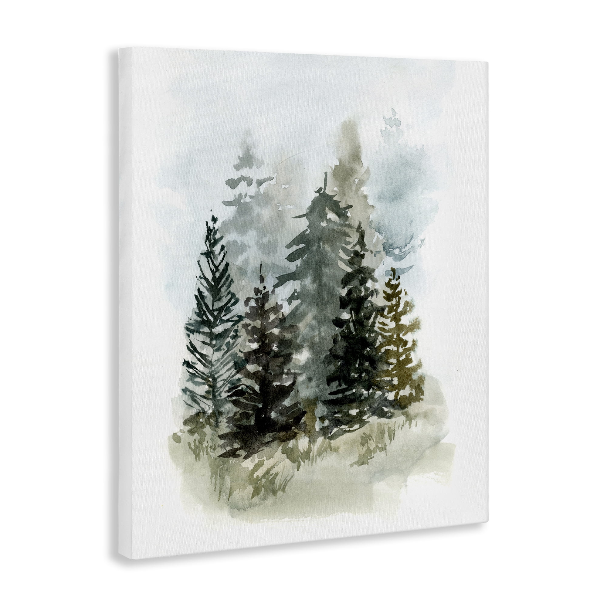 Stupell Industries Layered Forest Trees Botanical & Floral Painting Gallery Wrapped Canvas Art Print Wall Art, 30 x 40