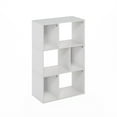 thumbnail image 2 of Furinno Daly 6-Cube Irregular Cubes Bookcase, Bookshelf, Storage Organizer, White, 2 of 6